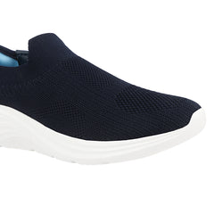 FUEL Gloria Women's Slip-On Shoes | Lightweight Casual Shoes | Soft Knitted Fabric Upper | Easy Slip-On Design | EVA Sole | Cushioned Footbed | Comfortable Everyday Footwear (Navy)