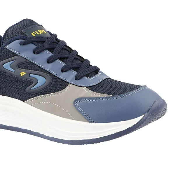 FUEL XO-Blaze Shoes for Men – Stylish & Lightweight Lycra Upper Shoes with Comfortable EVA Insole and Durable Sole for Everyday Casual Wear, (Blue, Purple)