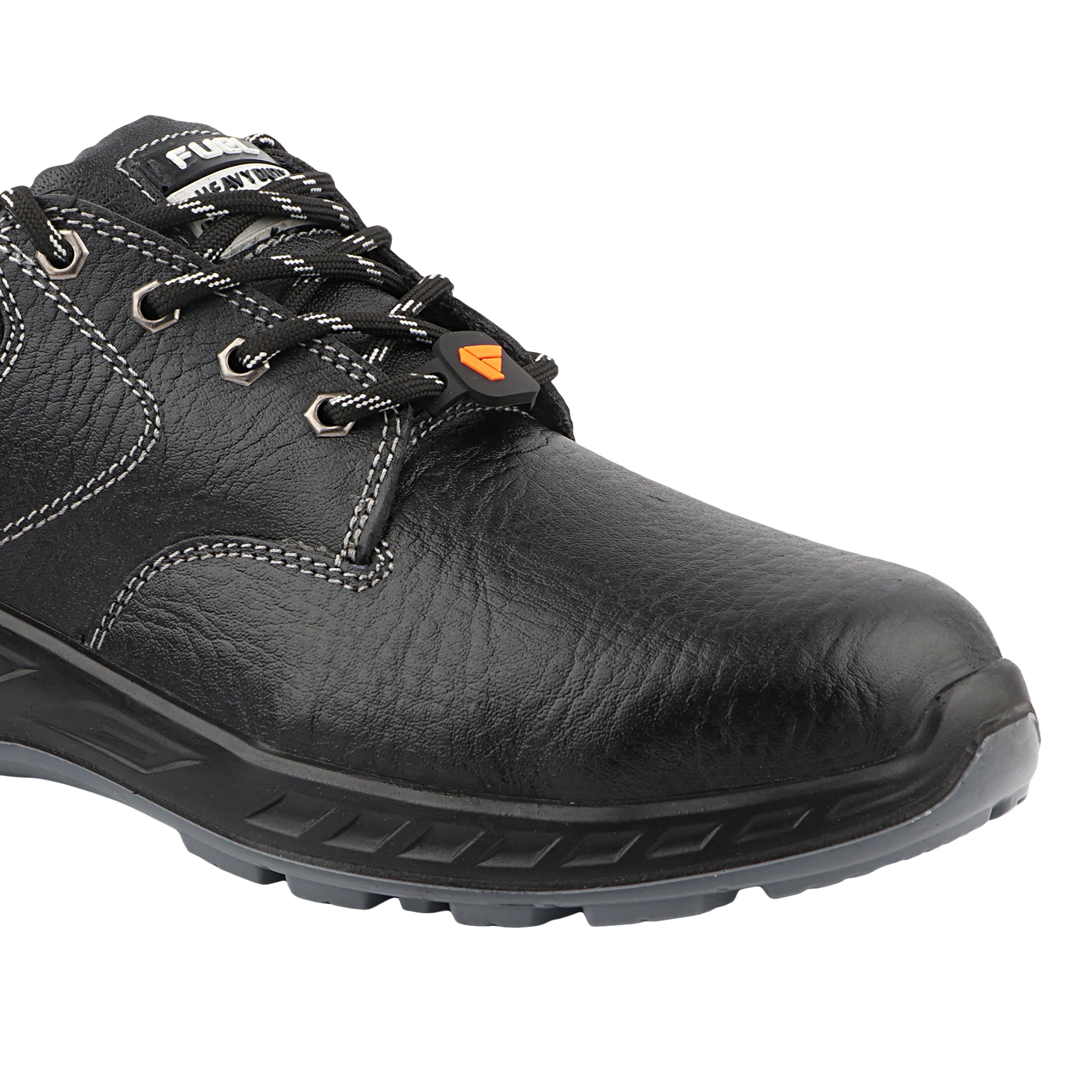 FUEL Smith-04 Safety Shoes for Men – Durable & Comfortable Protective Footwear with Secure Lace-Up Fit, (Black)