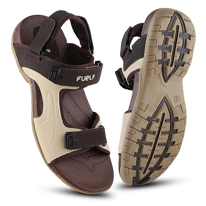 FUEL 2112-02 SANDALS FOR MEN'S (BROWN-BEIGE)