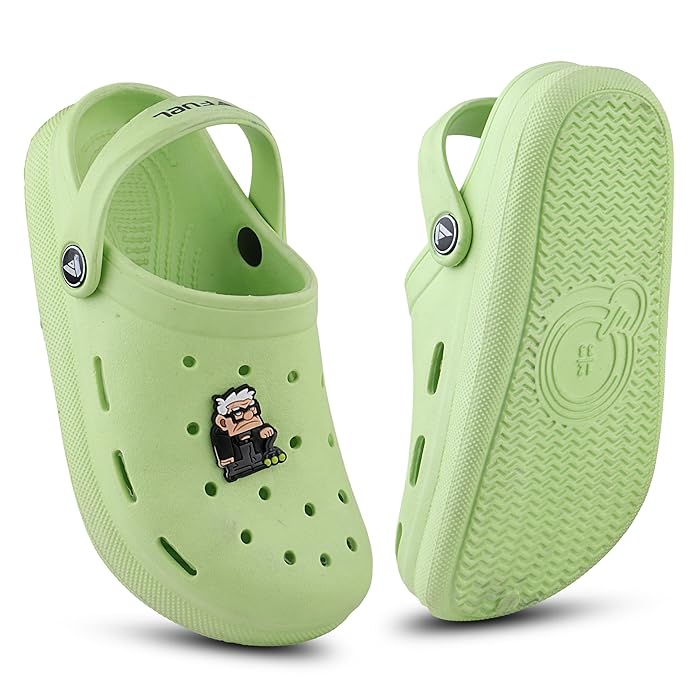 FUEL Hooper Clogs Slipper for 4-10 Years Boys/Girls (GREEN)