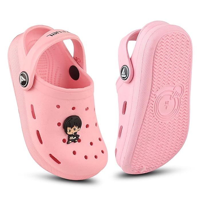 FUEL Hooper Clogs Slipper for 4-10 Years Boys/Girls (PINK)