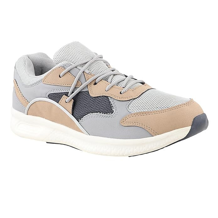 FUEL Styler Cushioned & Lightweight Mesh Running Sports Shoes for Men (Beige)