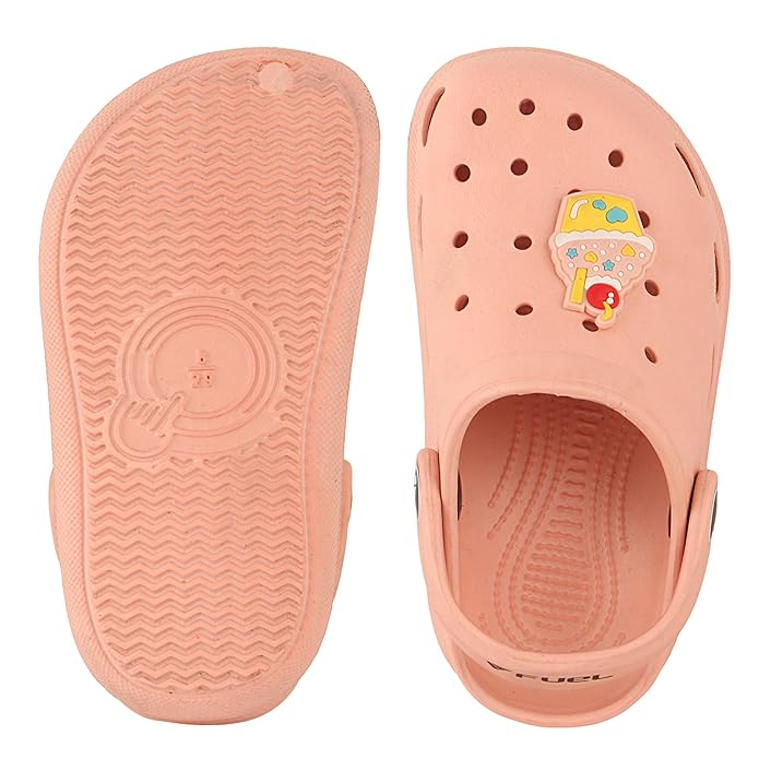 FUEL Hooper Clogs Slipper for 4-10 Years Boys/Girls (PEACH)