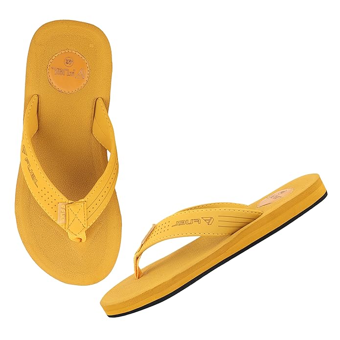 FUEL Men's Slippers, Flip Flops For Men (FMS-01) MUSTARD