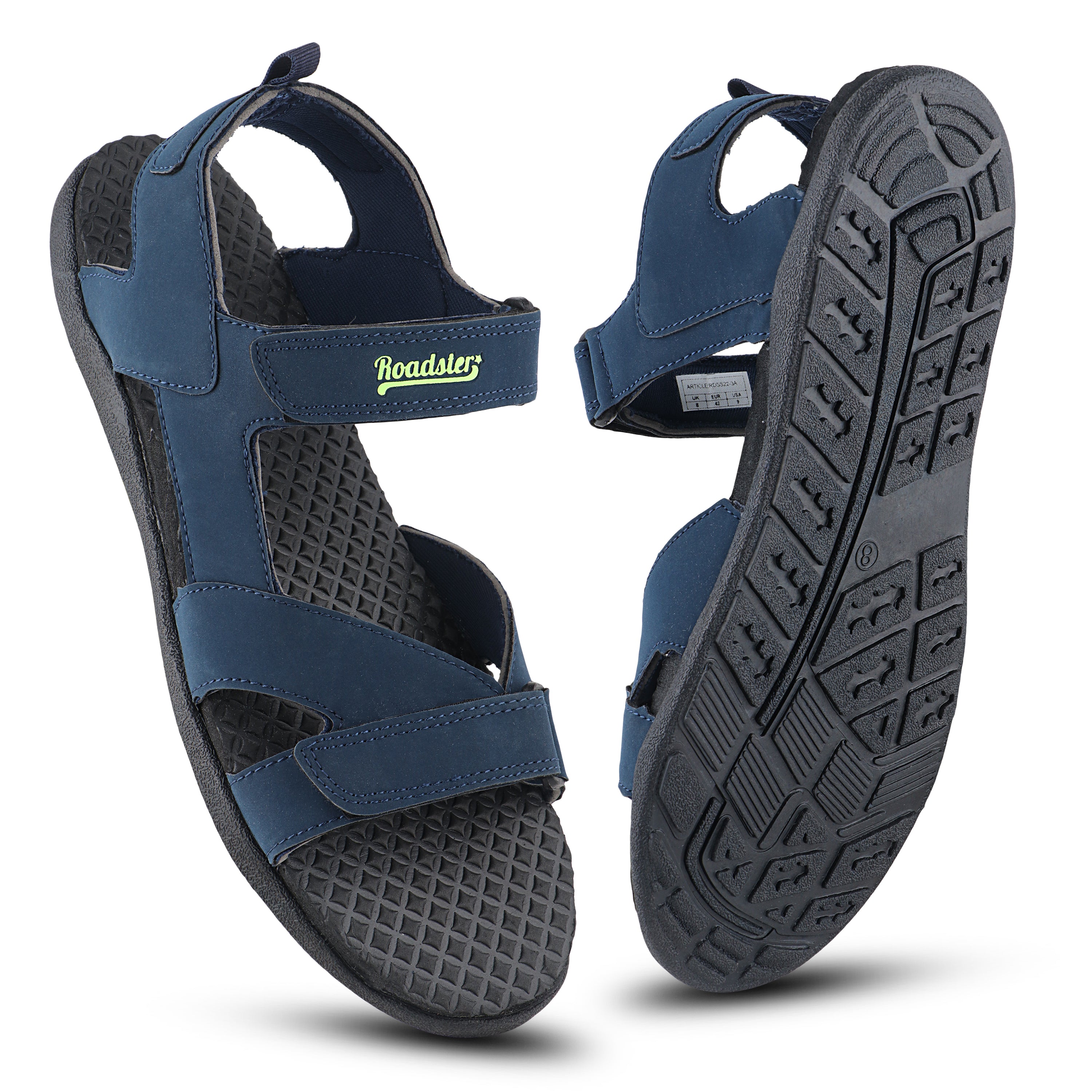 Fuel Roadster-02 Sandals For Men (Navy-Yellow)