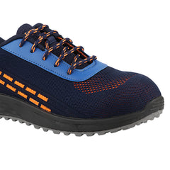 FUEL Armour 1 DD ISI Marked Strong Knitting Upper Breathable Safety Shoes for Men's Steel Toe Cap With Double Density Rubberized PVC Sole (Navy)