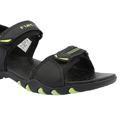 FUEL Sprandi-01 Sports Sandals for Men | Lightweight Walking & Outdoor Sandals | Breathable Mesh + Rexine | Easy Velcro Fit | EVA + TPR Sole | Cushioned Footbed (P.Green)