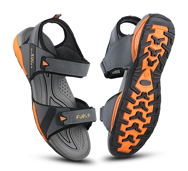 FUEL CAMRON SANDAL FOR MEN'S (GREY/ORANGE)