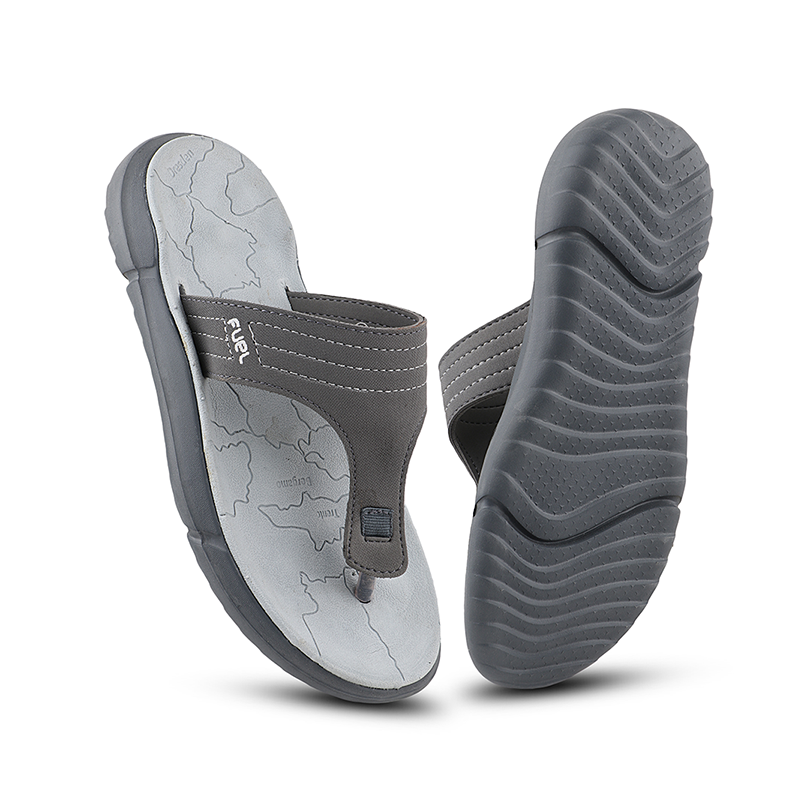 FUEL SAFARI SLIPPERS FOR MEN (GREY)