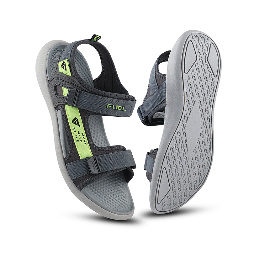 Fuel Power-02 Sandal for Men  (Grey & Green)