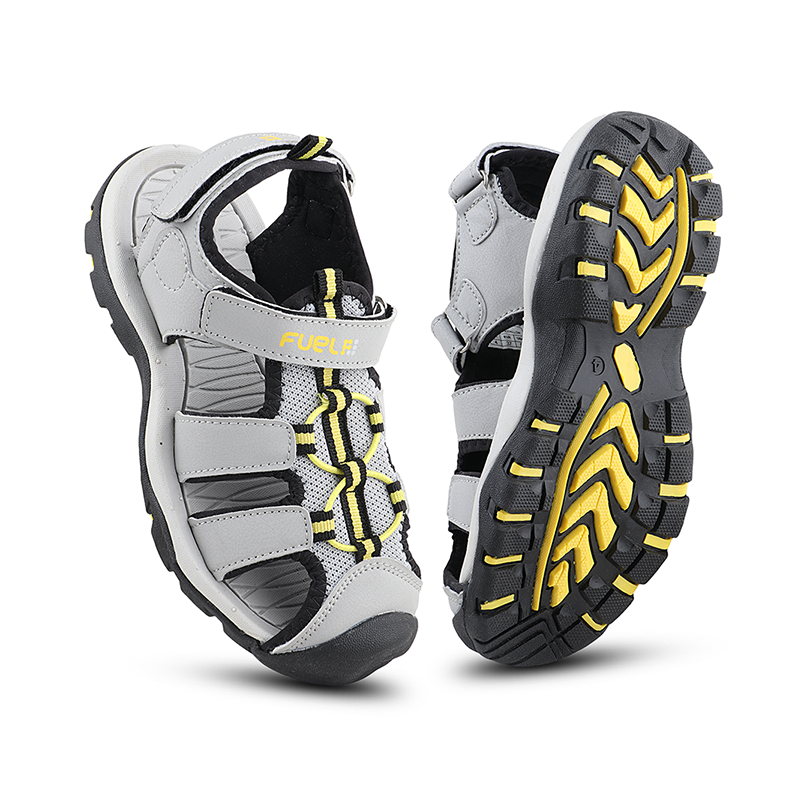 Fuel Luke Sandal For Boy's (Grey/Yellow)