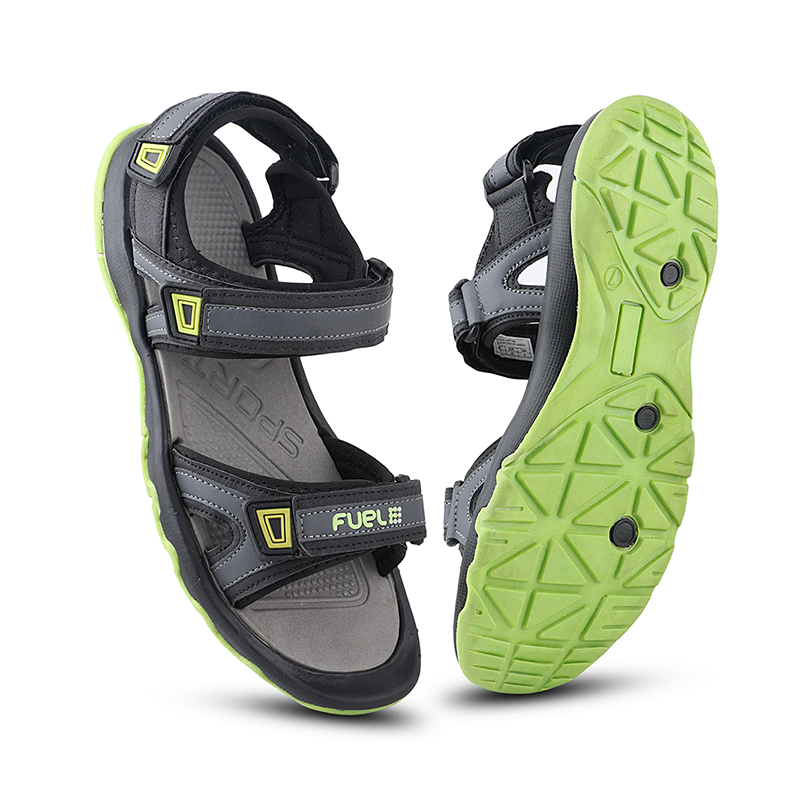 Fuel Captain Sandal For Men's (GREY/P.GREEN)