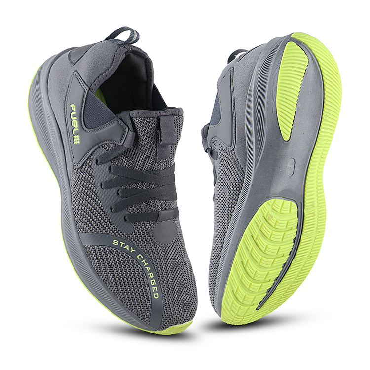 Fuel Wine Sports Shoes For Men (D-Grey-P-Green)