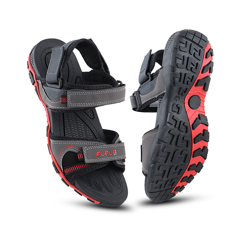 Fuel Bruno Sandals For Men's (Grey-Red)