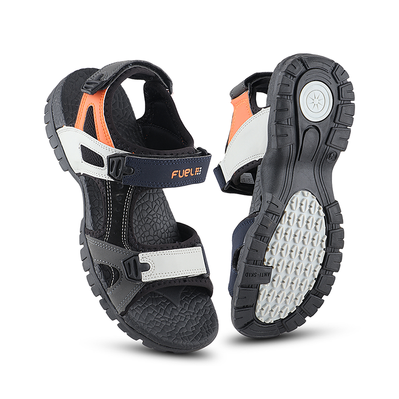 Fuel Rambo-01 Sandals For Men's (Black-Orange)