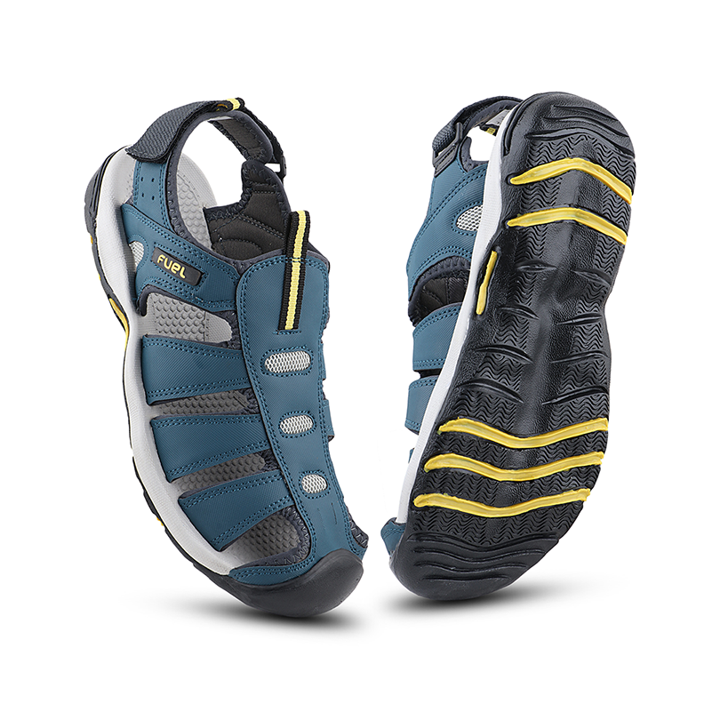 Fuel Soldier-11 Sandal For Men's (Navy/Yellow)