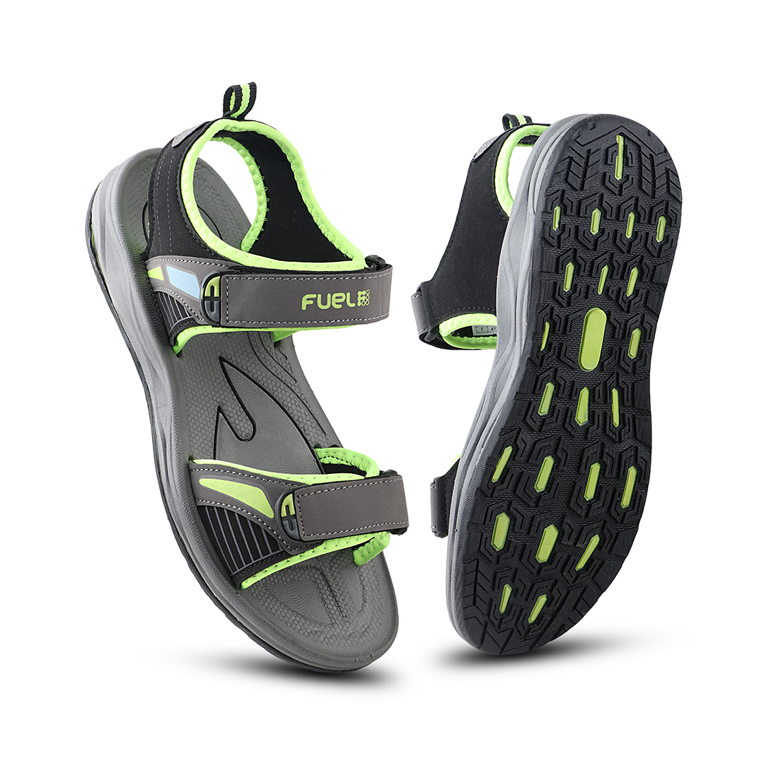 Fuel LEO Sandal For Men (Grey & P. Green)