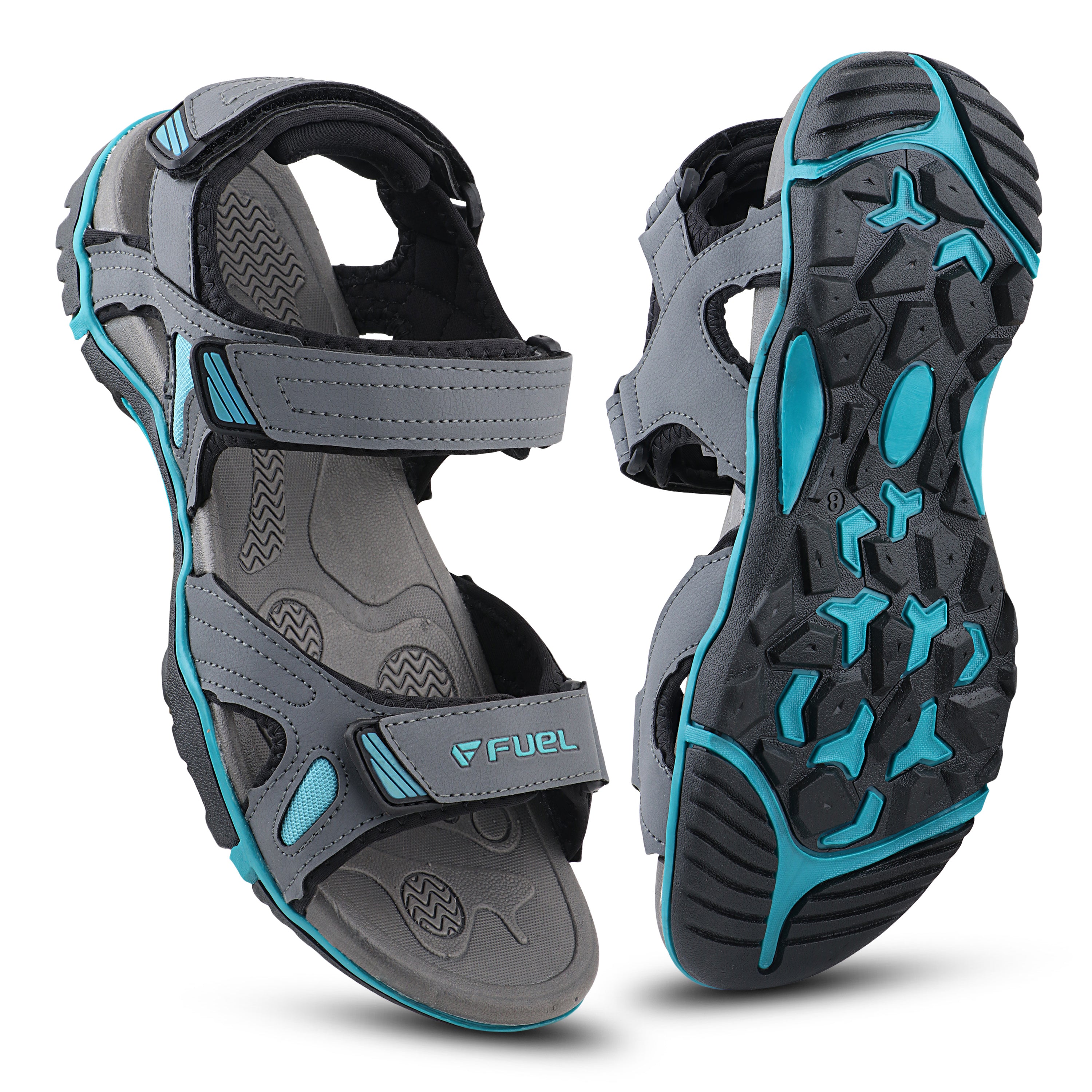 Fuel Jordan Sandals For Men's (D.Grey/Aqua)