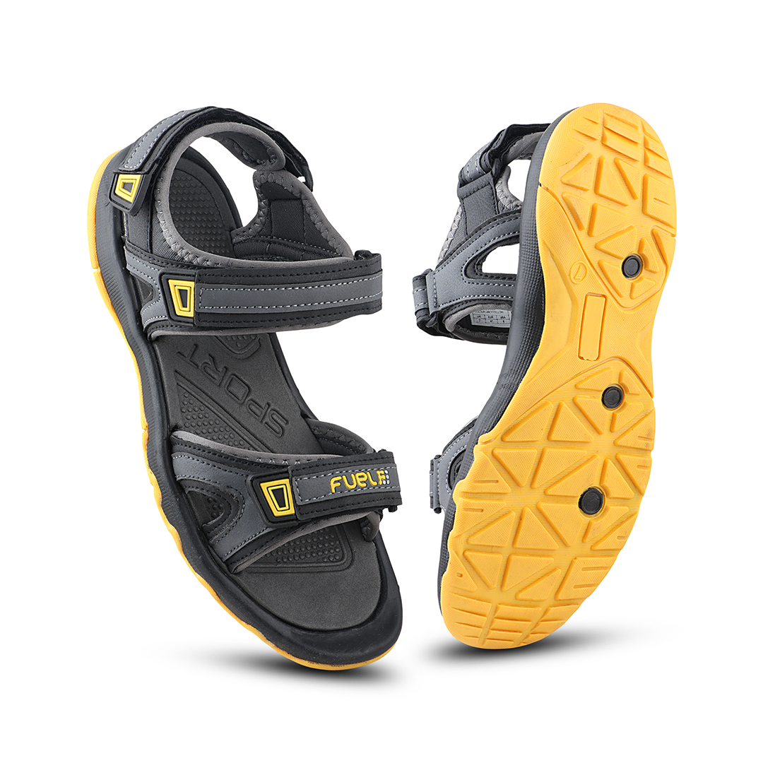 Fuel Captain Sandal For Men's (GREY/YELLOW)