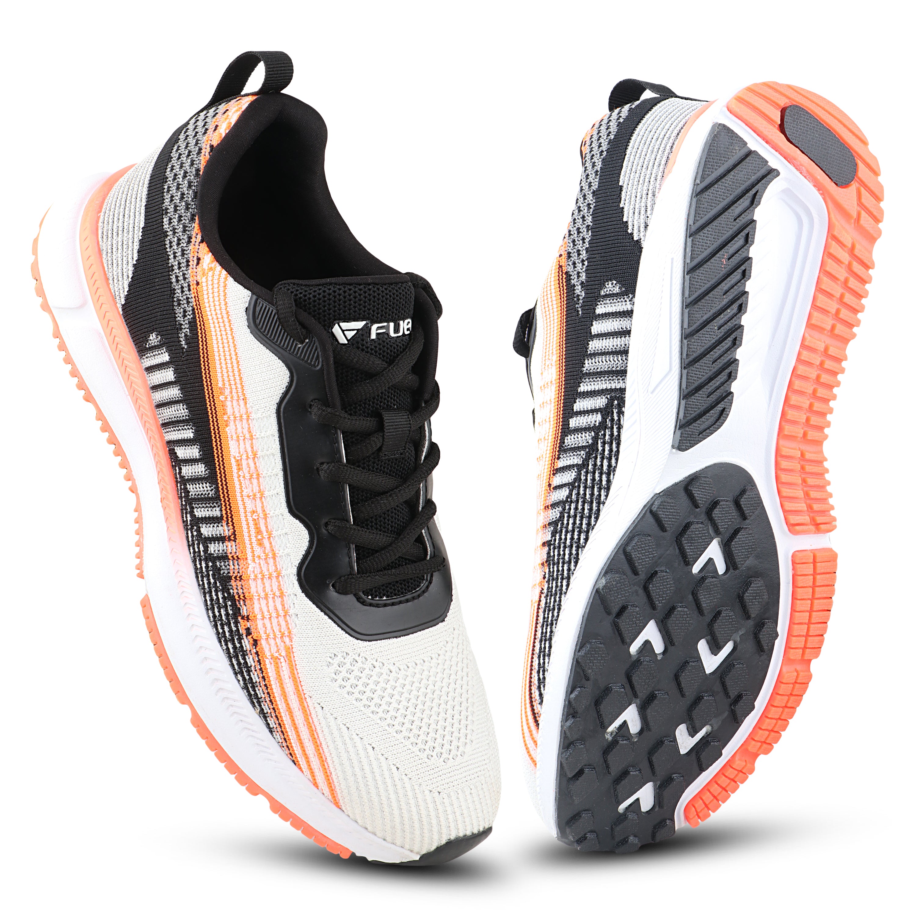 Fuel-01-25  Sport Shoes for Men's (WHITE ORANGE)