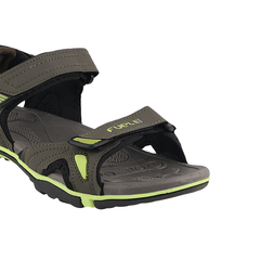FUEL Jordan Men’s  Anti-Skid Sole Velcro Strap Outdoor Sandals (Olive-Green)