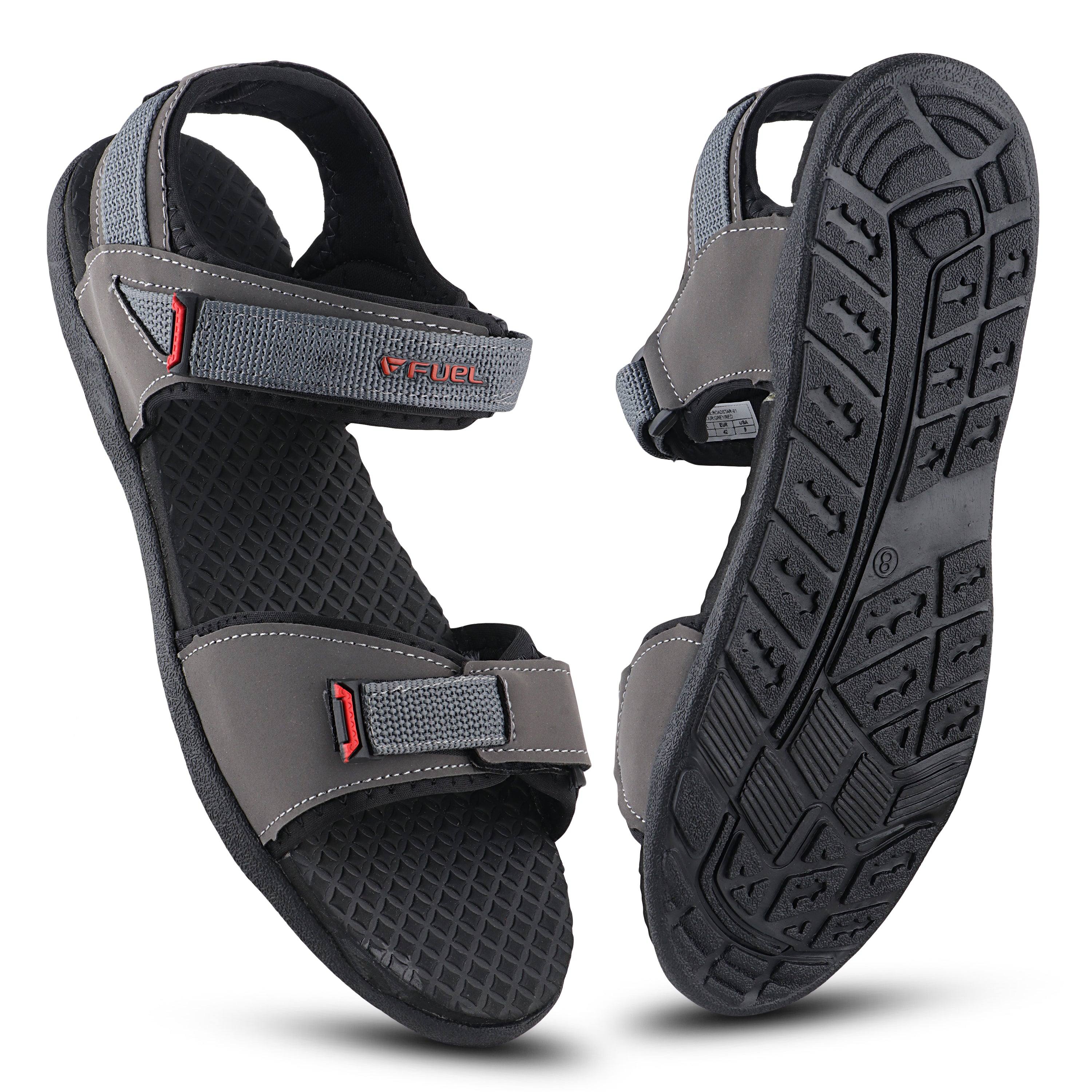 Fuel Roadster-01 Sandals For Men's (Black-Red)