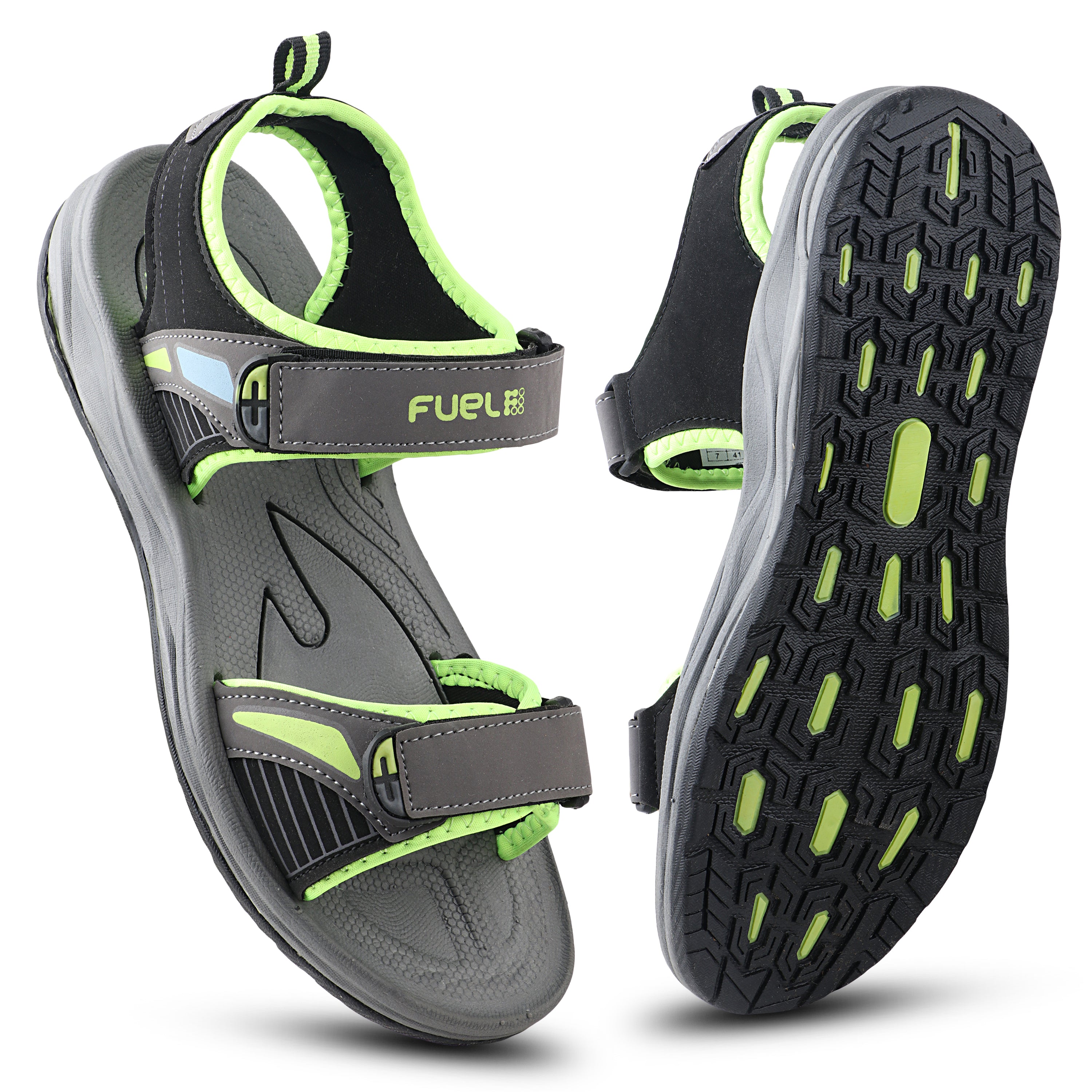 Fuel LEO Sandal For Men (Grey & P. Green)