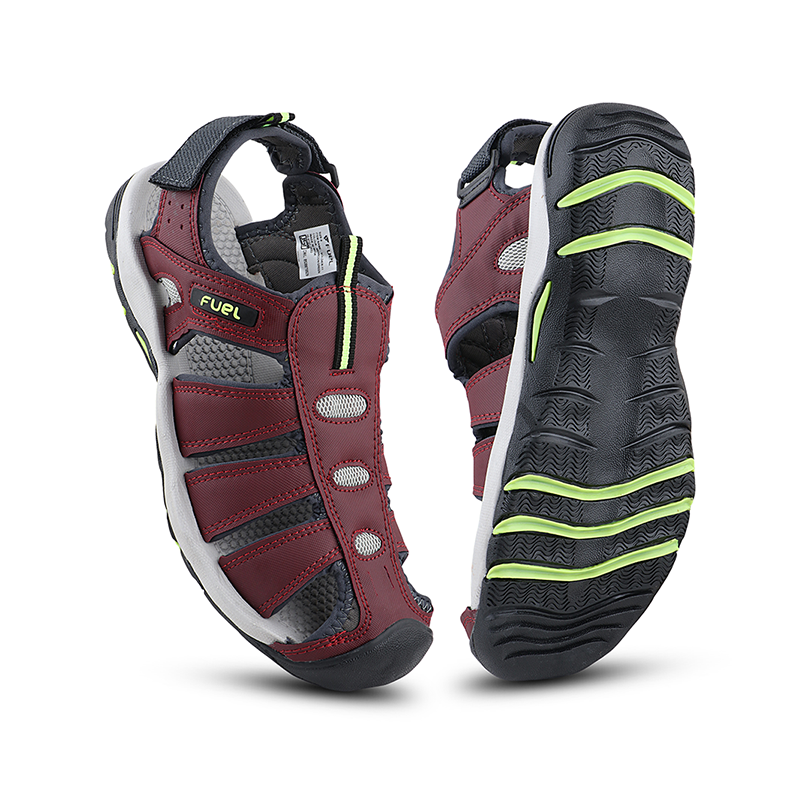 Fuel Soldier-11 Sandal For Men's (Maroon/Green)