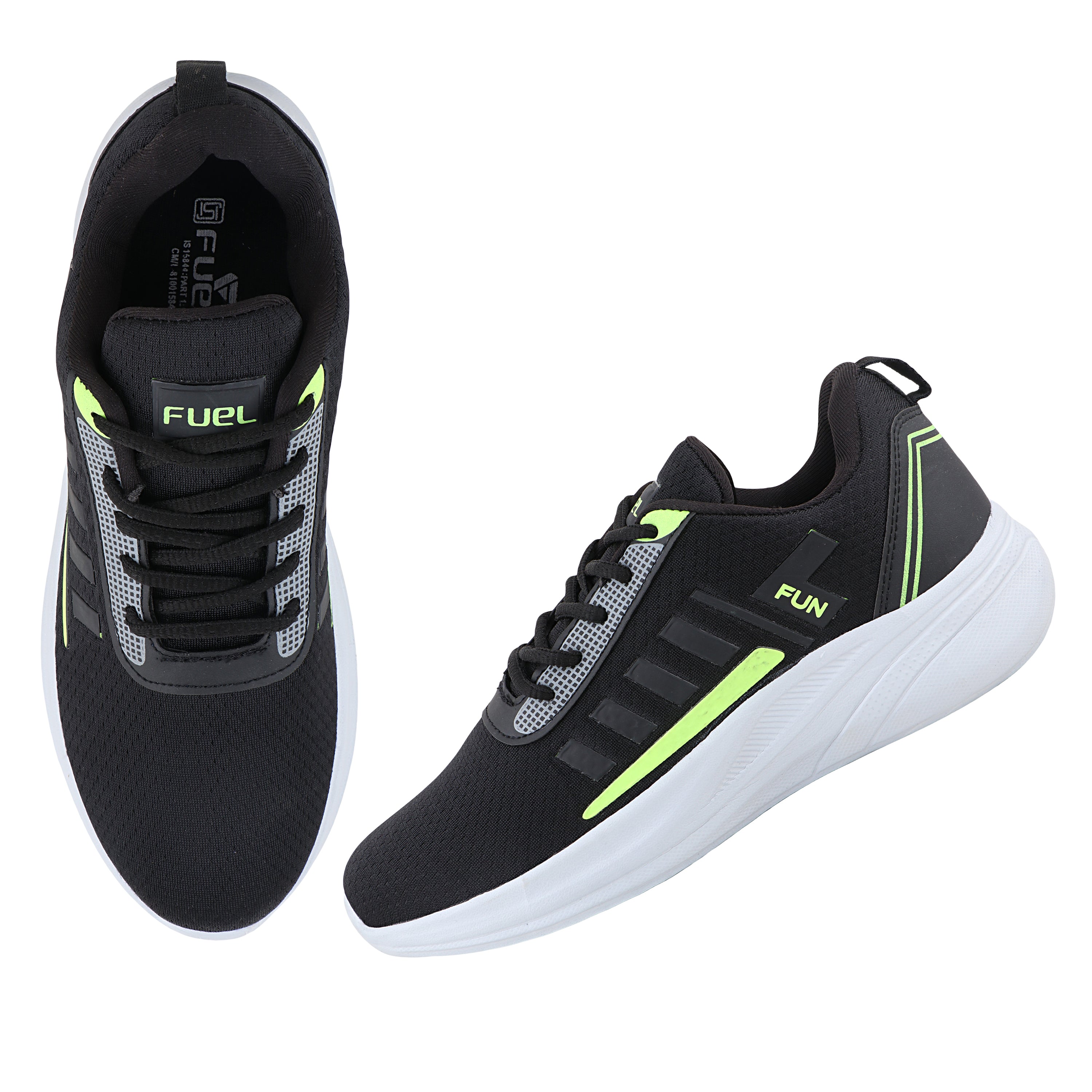FUEL Boss Comfortable and light-weight Sports Shoes For Men (Black)