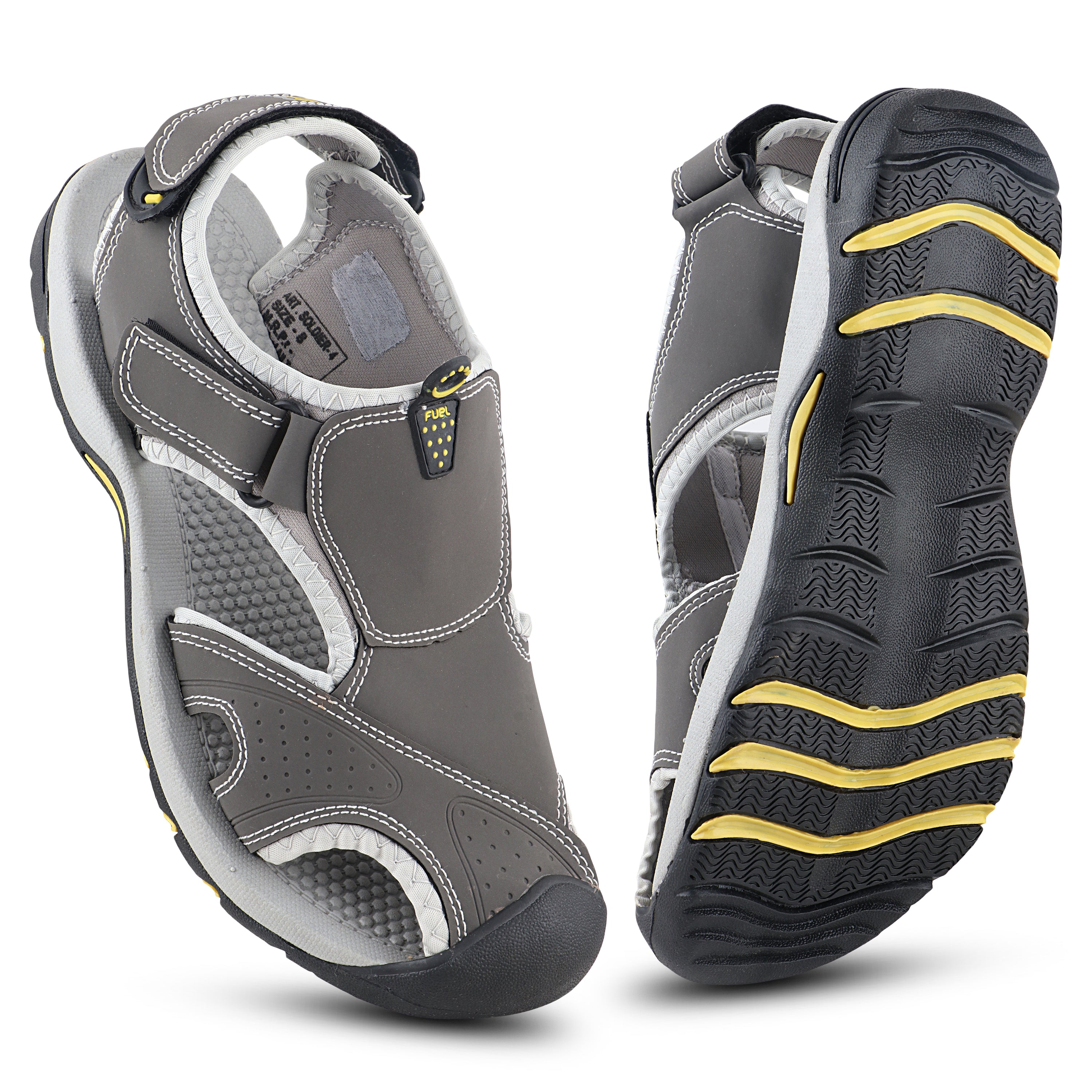 Fuel Soldier-04 Fisherman Sandals for Men (D-Grey)