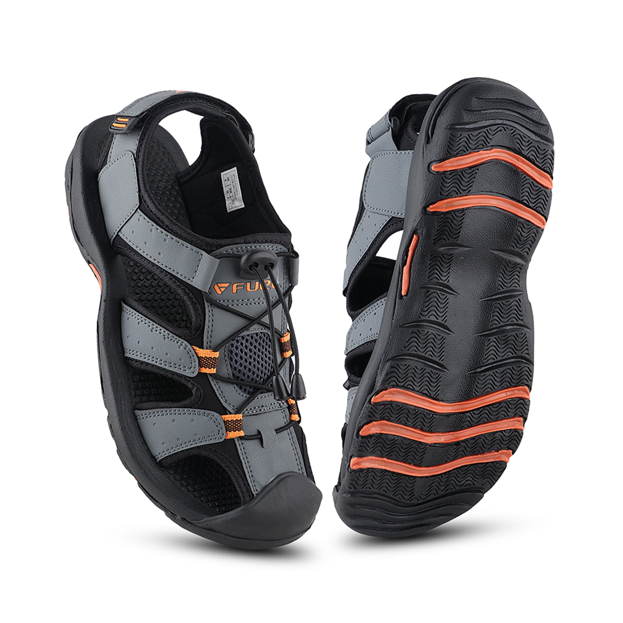 FUEL Soldier-02 Flexible Fisherman Sandals for Men in Comfortable & Breathable Casual Sandals in Protective Bump Toe with Anti-Skid Outdoor & Sports Footwear