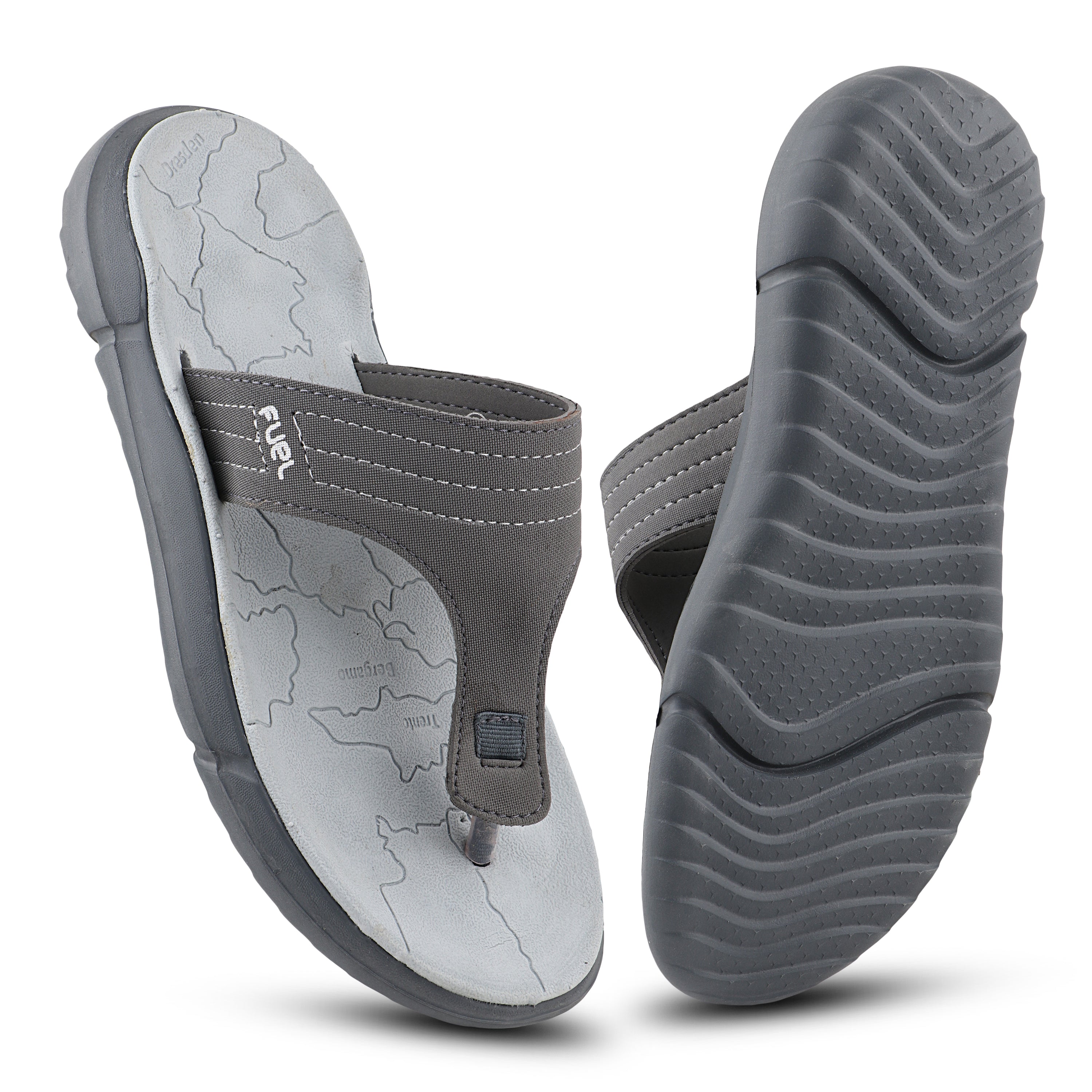 FUEL SAFARI SLIPPERS FOR MEN (GREY)