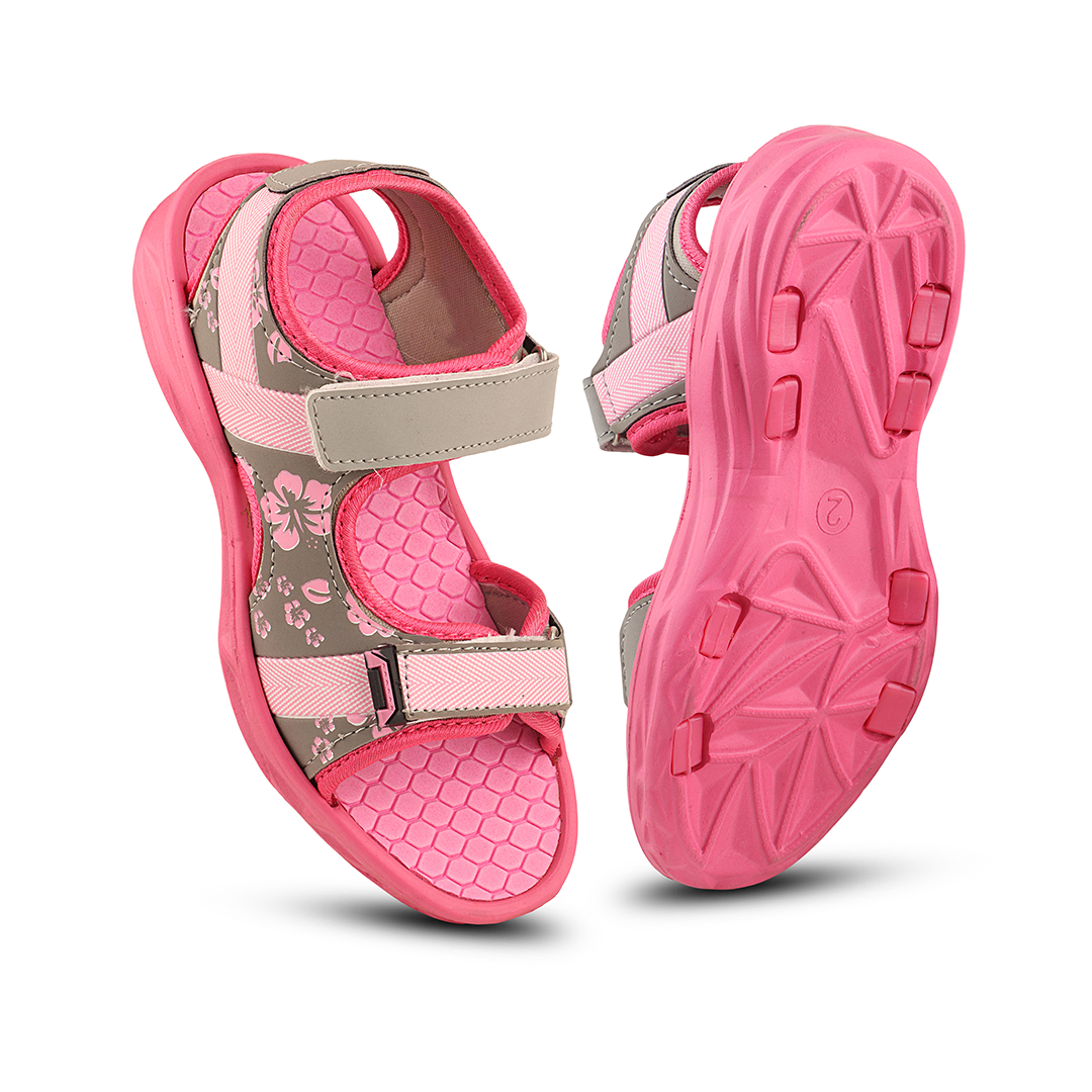 FUEL Zesty Open Toe Two Strap Sandals with Comfort Sole For Little Girls