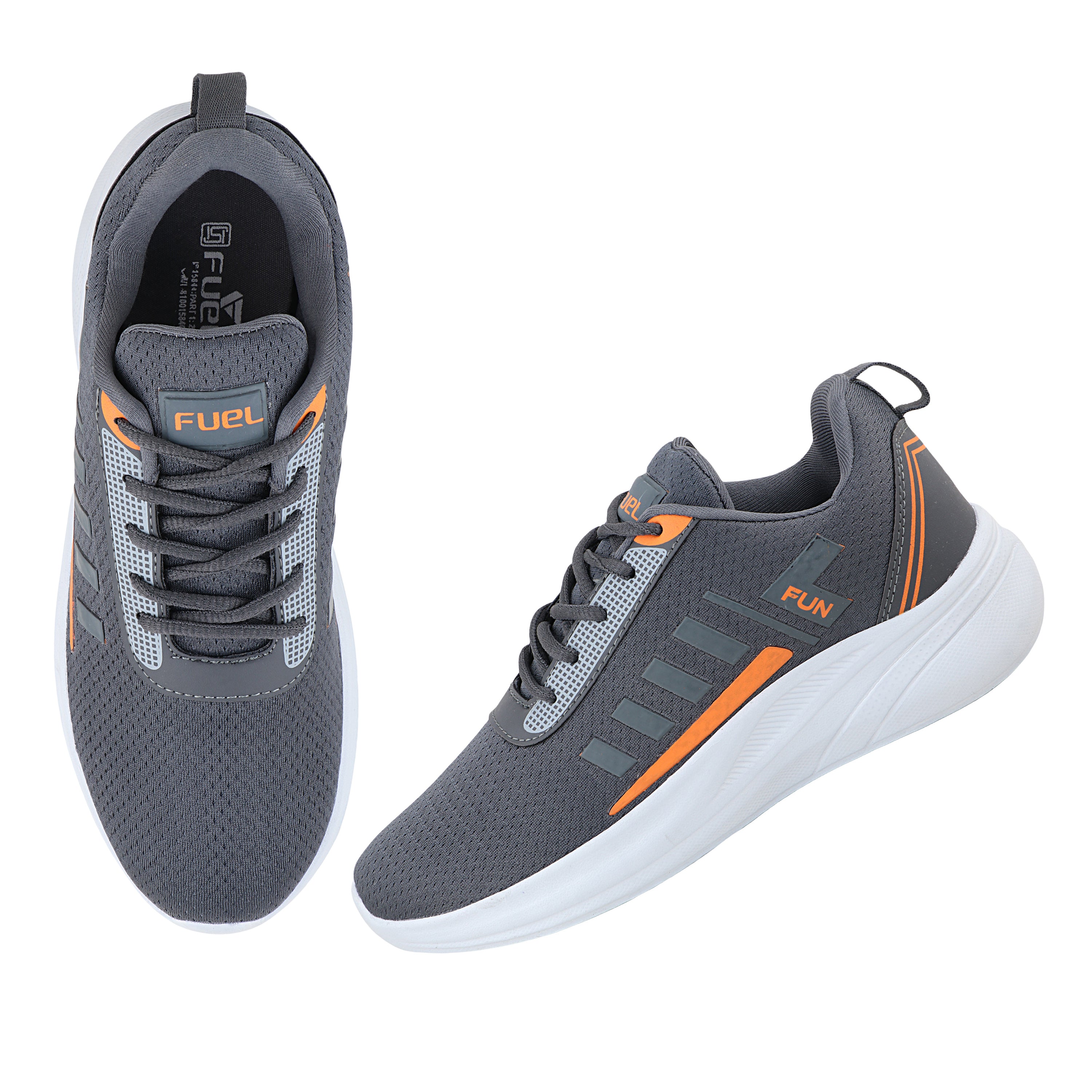 FUEL Boss Comfortable and light-weight Sports Shoes For Men (Grey)
