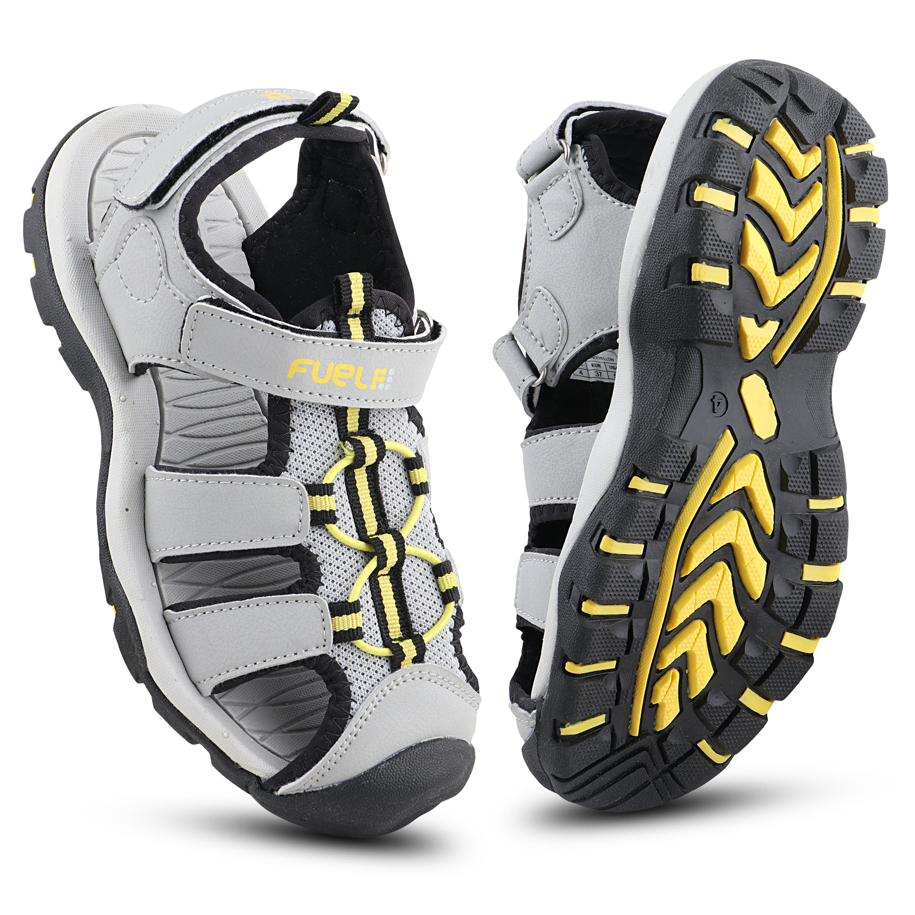 Fuel Luke Sandal For Boy's (Grey/Yellow)