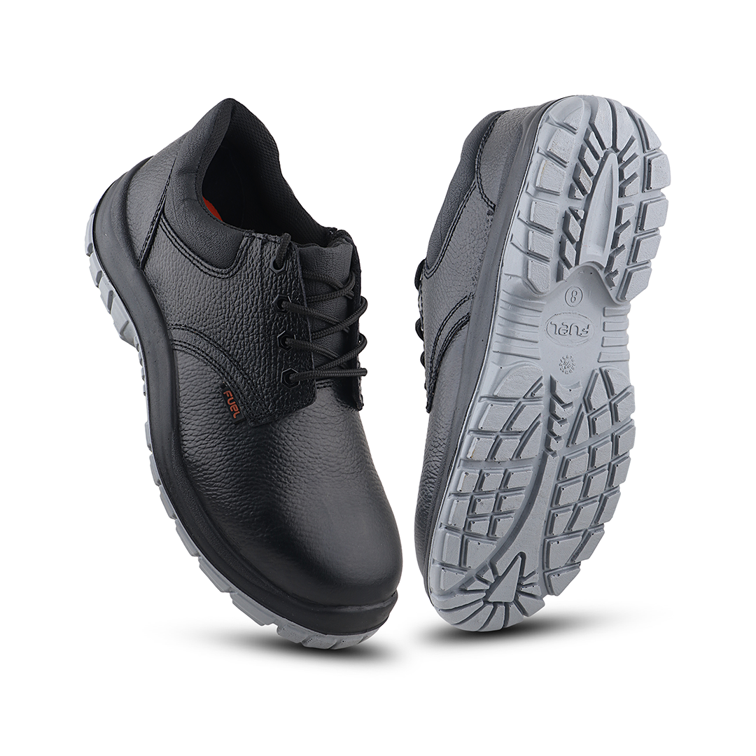 FUEL ICON DD Industrial Safety Shoes with Grain Leather & PU Double Density Sole Steel Toe Energy Absorption(200J)  for Men