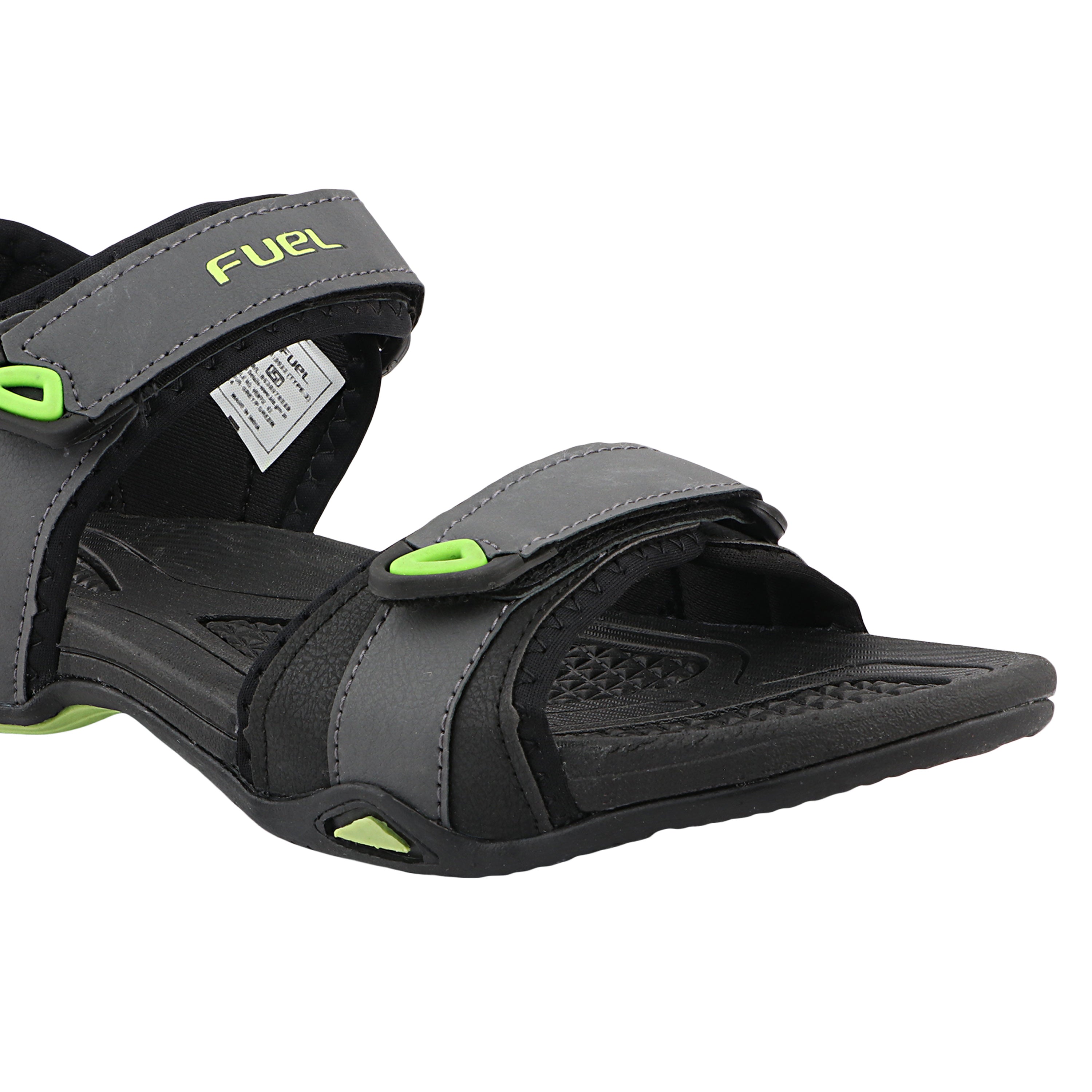 FUEL Vento-02 Comfortable & Light-weight Sandals For Men's (Grey-P.Green)