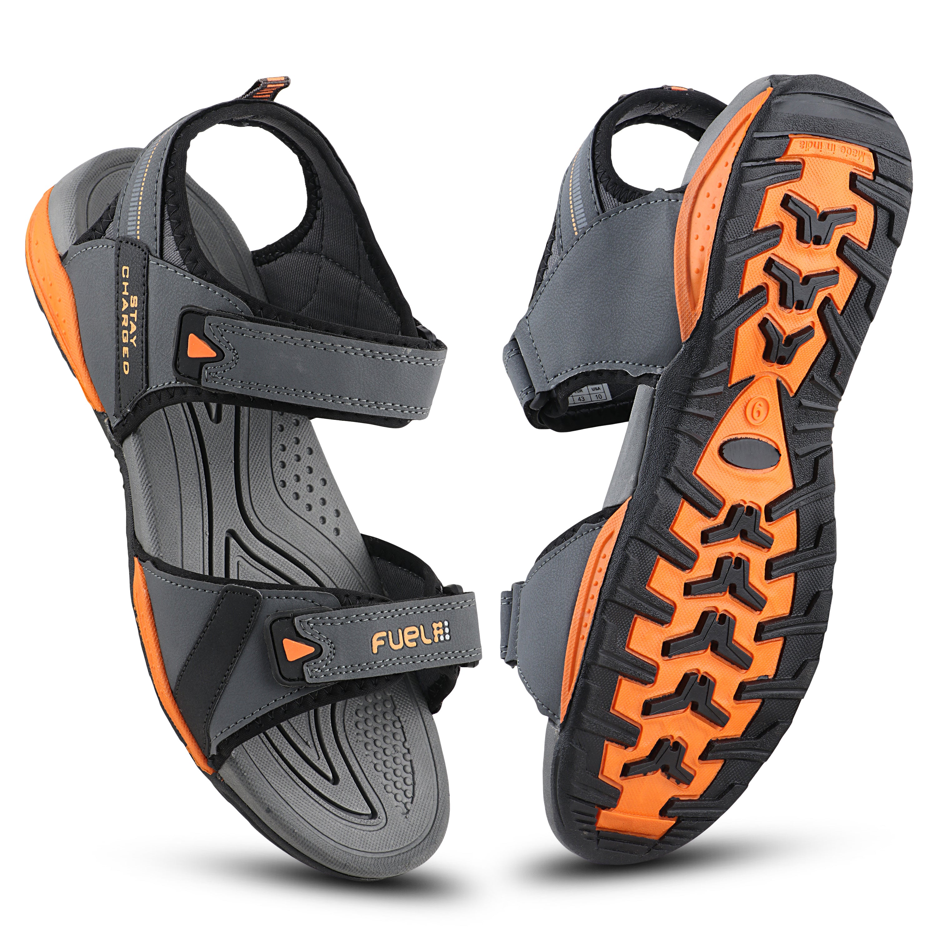 FUEL CAMRON SANDAL FOR MEN'S (GREY/ORANGE)