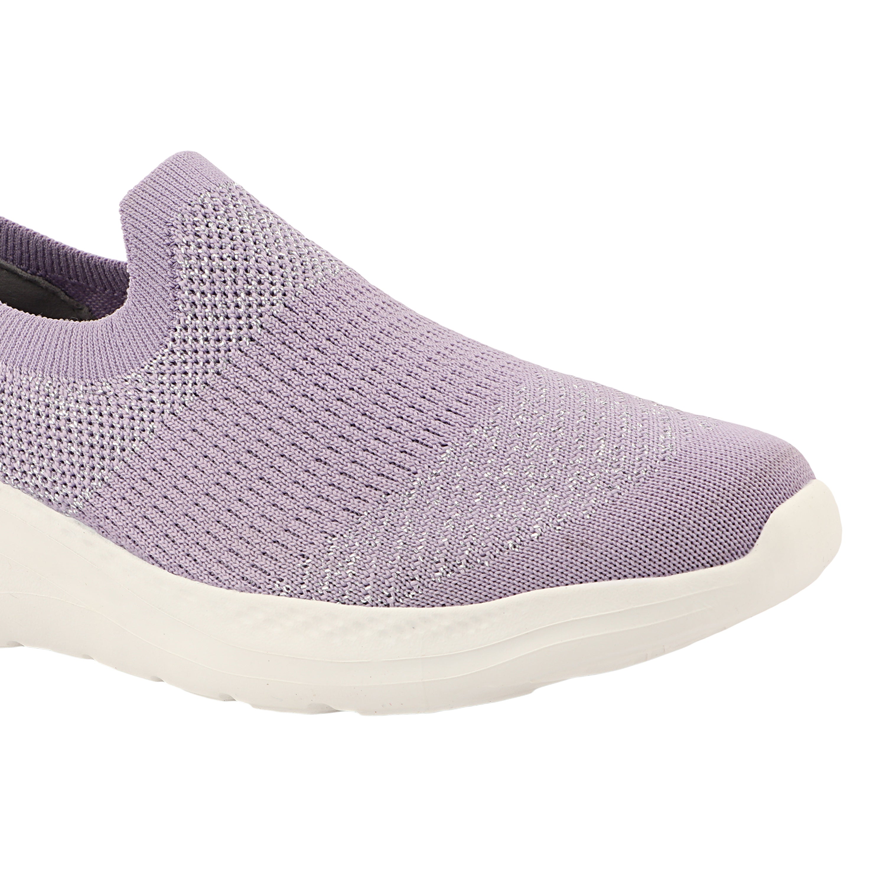 FUEL Sparkle Lightweight & Comfortable Casual Slip-On Daily Wear Sports Shoes for Women's (Lavender)