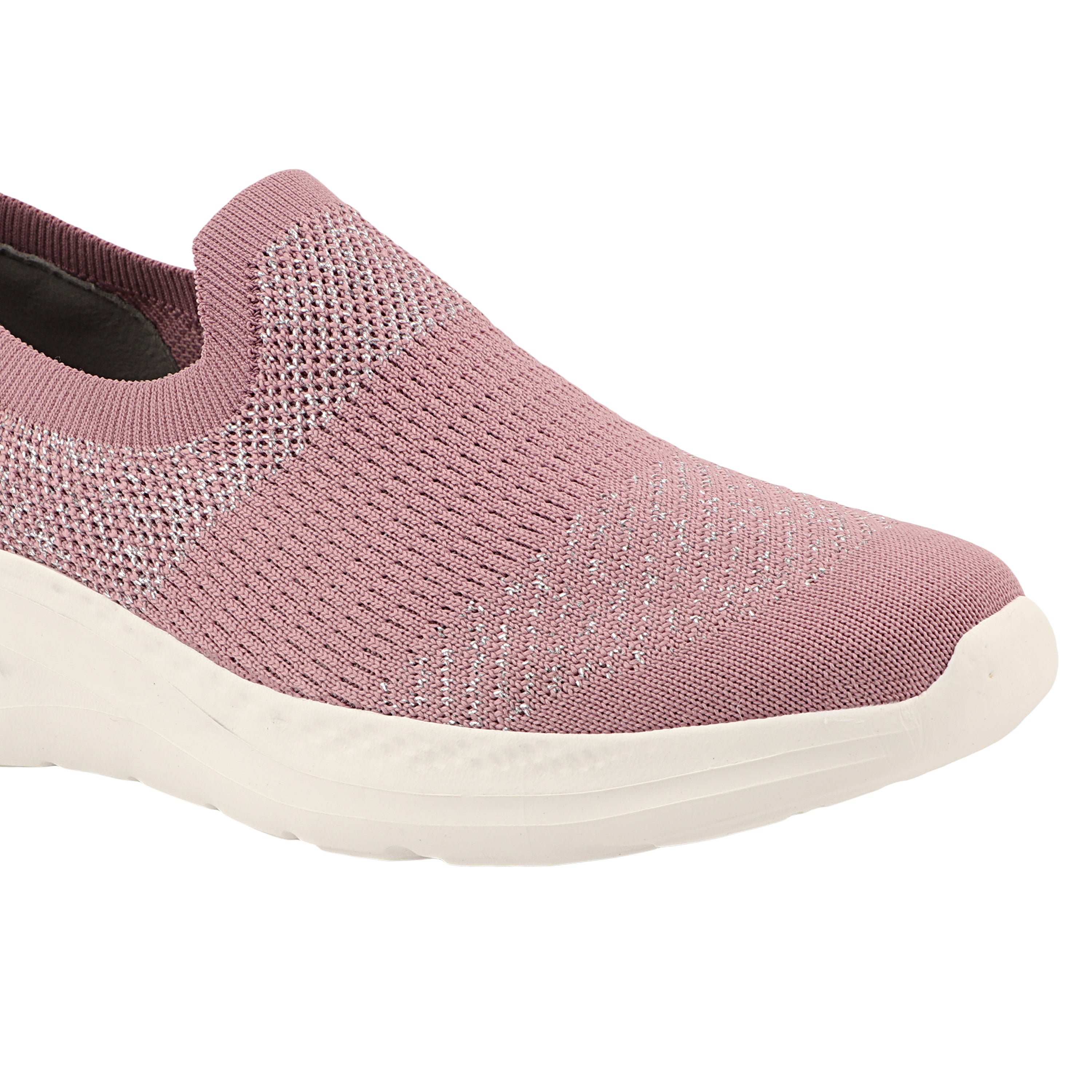 FUEL Sparkle Lightweight & Comfortable Casual Slip-On Daily Wear Sports Shoes for Women's (Mauve)