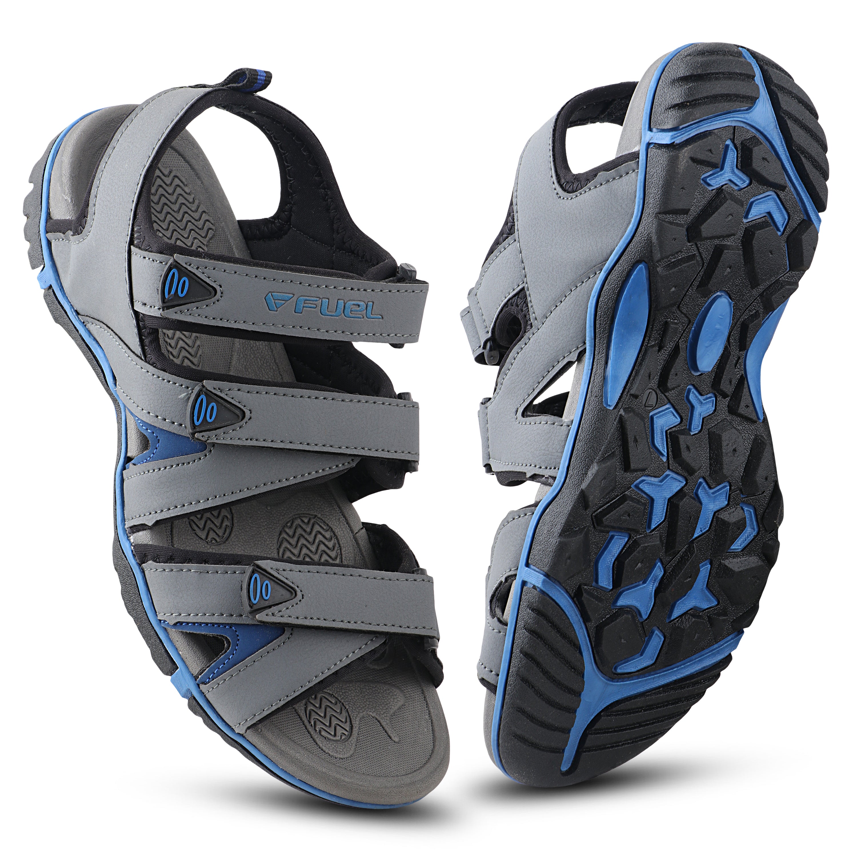 Fuel Charlie Sandal For Men's (D.GREY/R.BLUE)