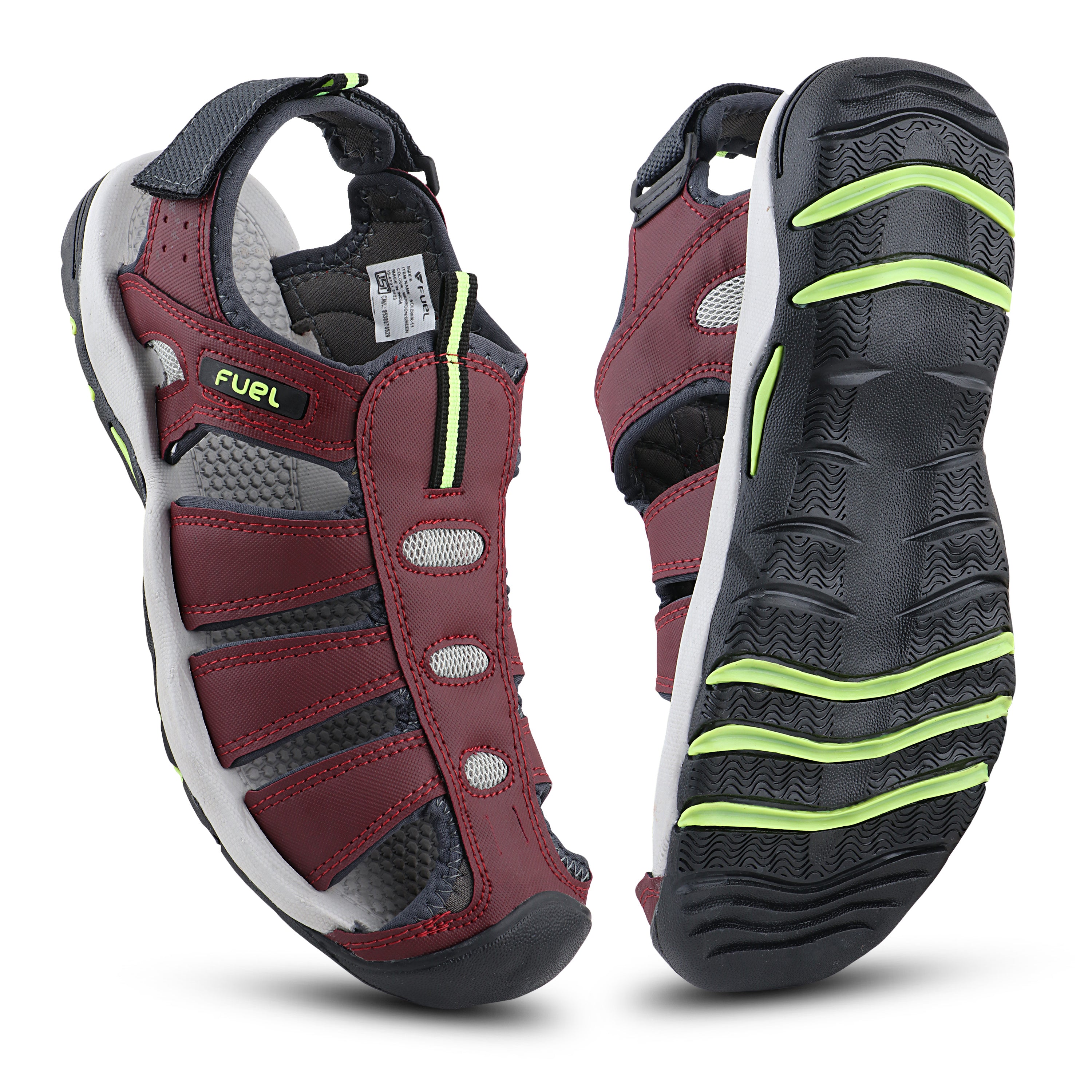 Fuel Soldier-11 Sandal For Men's (Maroon/Green)