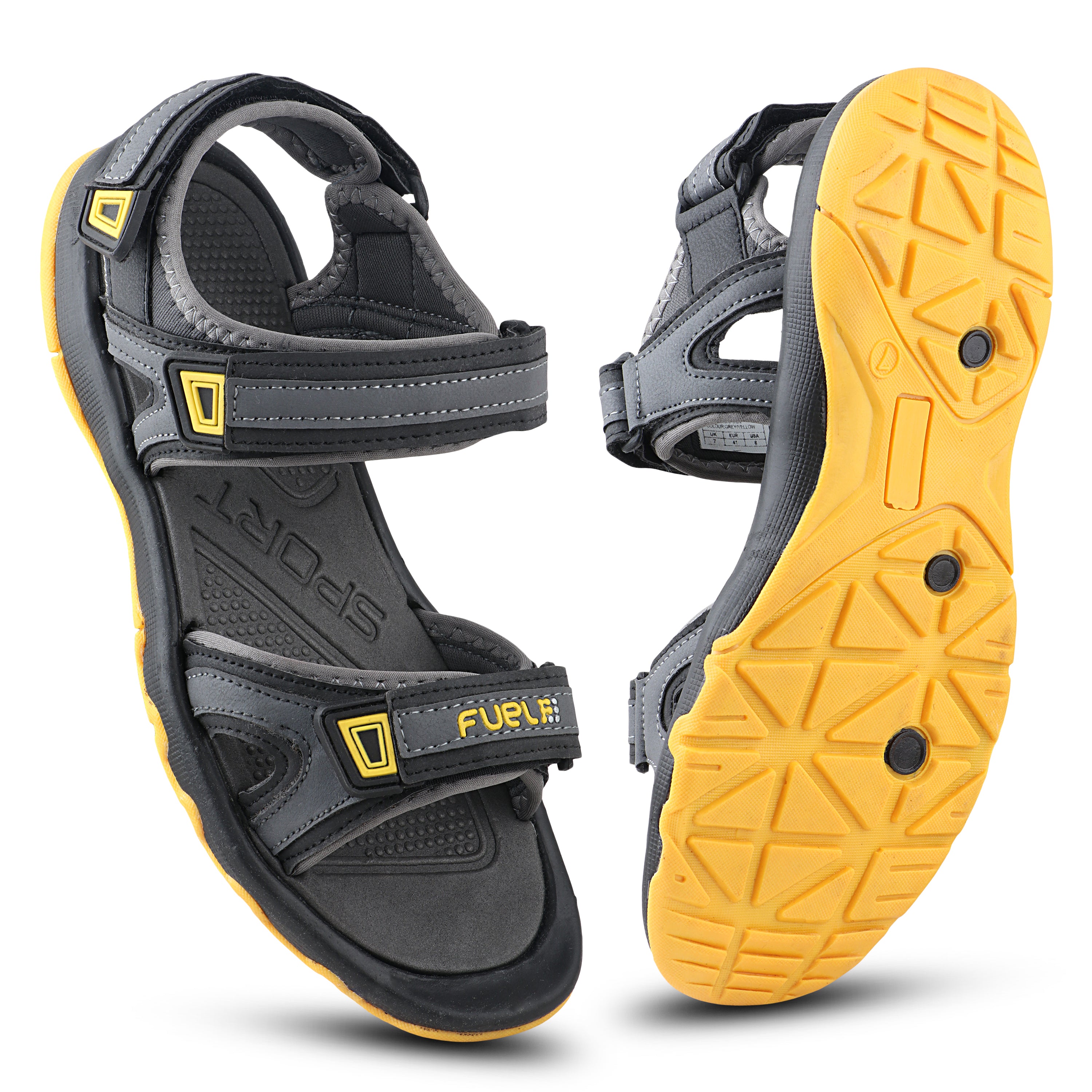 Fuel Captain Sandal For Men's (GREY/YELLOW)