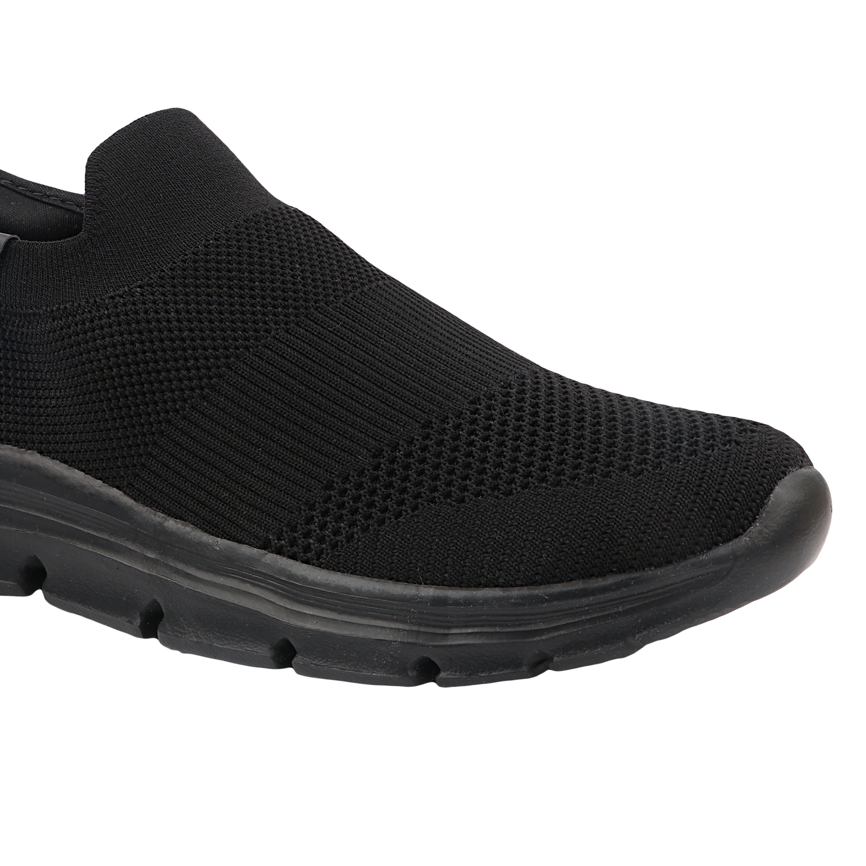 FUEL Flow Casual & Soft Cushioned Footbed Slip-On Sports Shoes For Men's (Black)