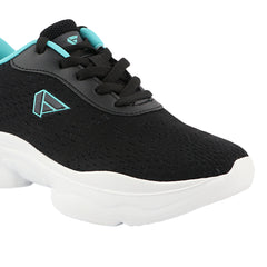 FUEL Wave Breathable & Cushioned Footbed Lace-Up Sports Shoes For Women's (Black)