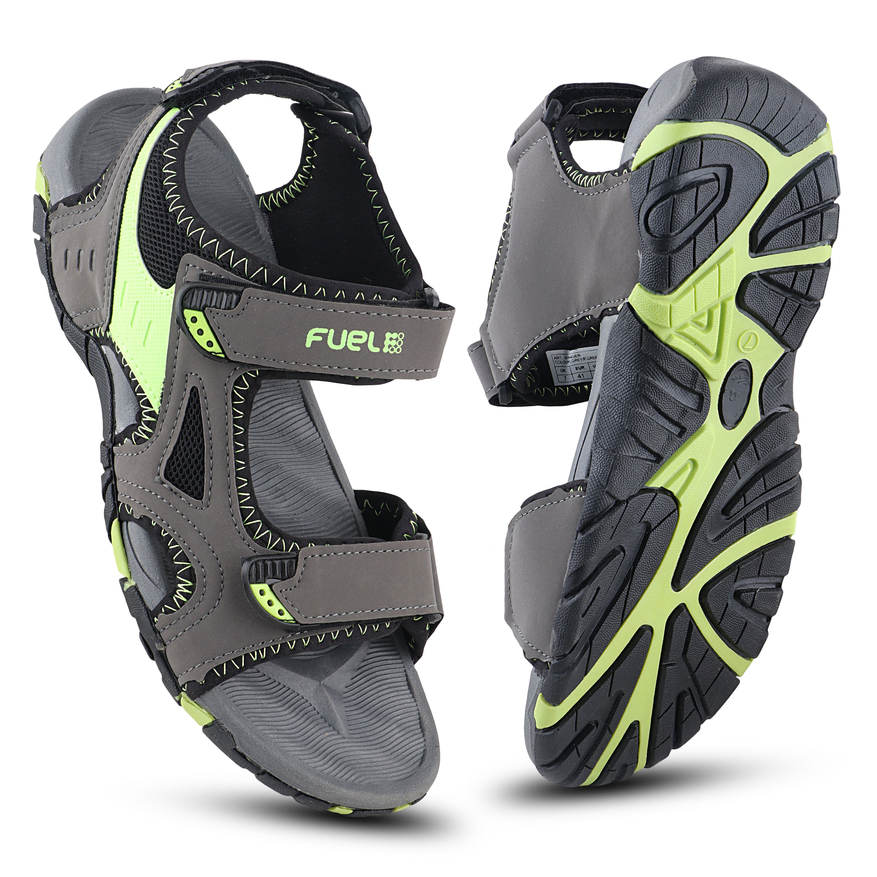 FUEL WINGER SANDALS FOR MEN'S (D-GREY-GREEN)