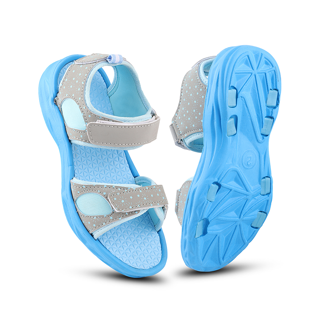 Fuel Yug Kids Sandals (Sky Blue & Grey)