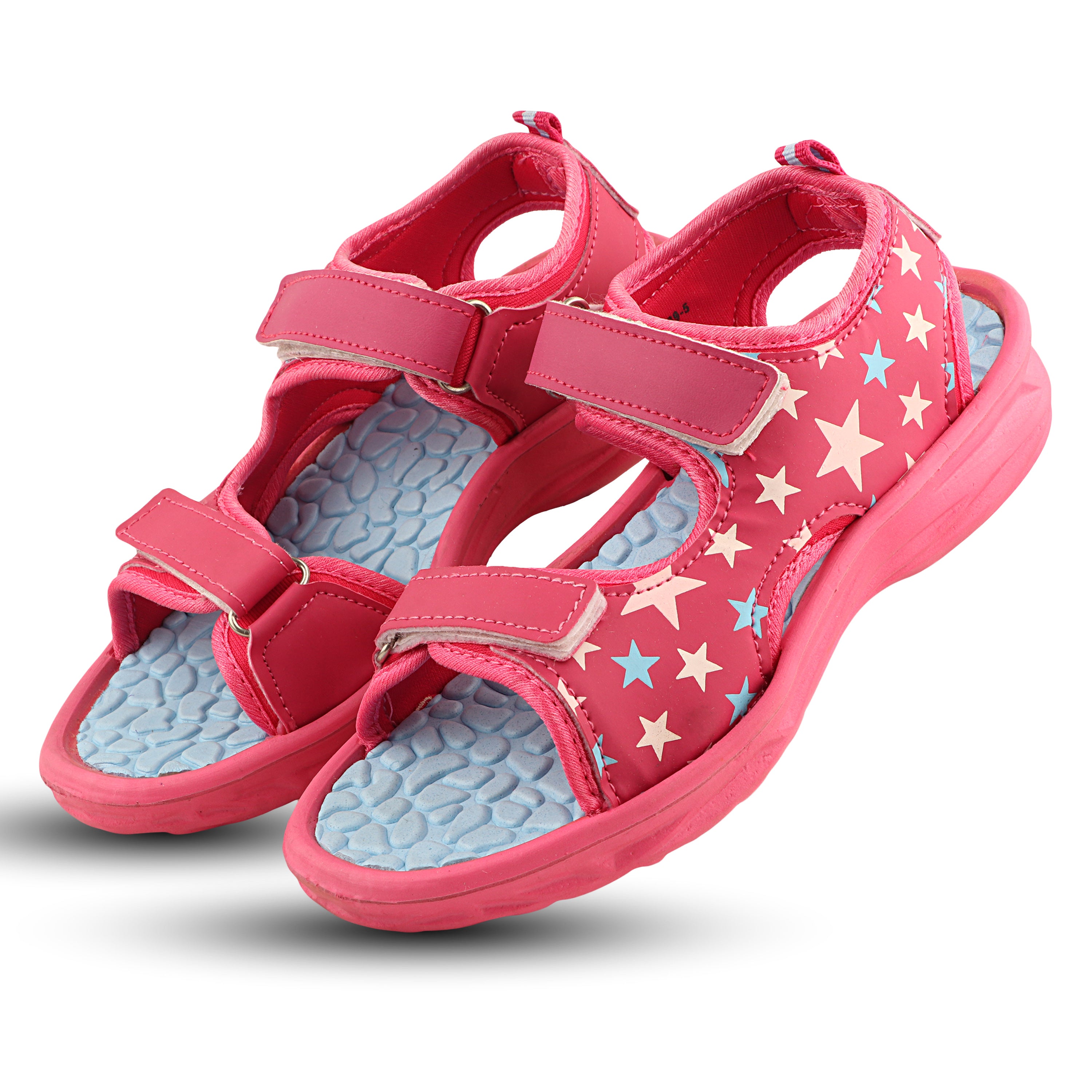 FUEL Twinkle-Toe Open Toe Two Strap Sandals with Comfort Sole For Little Girls