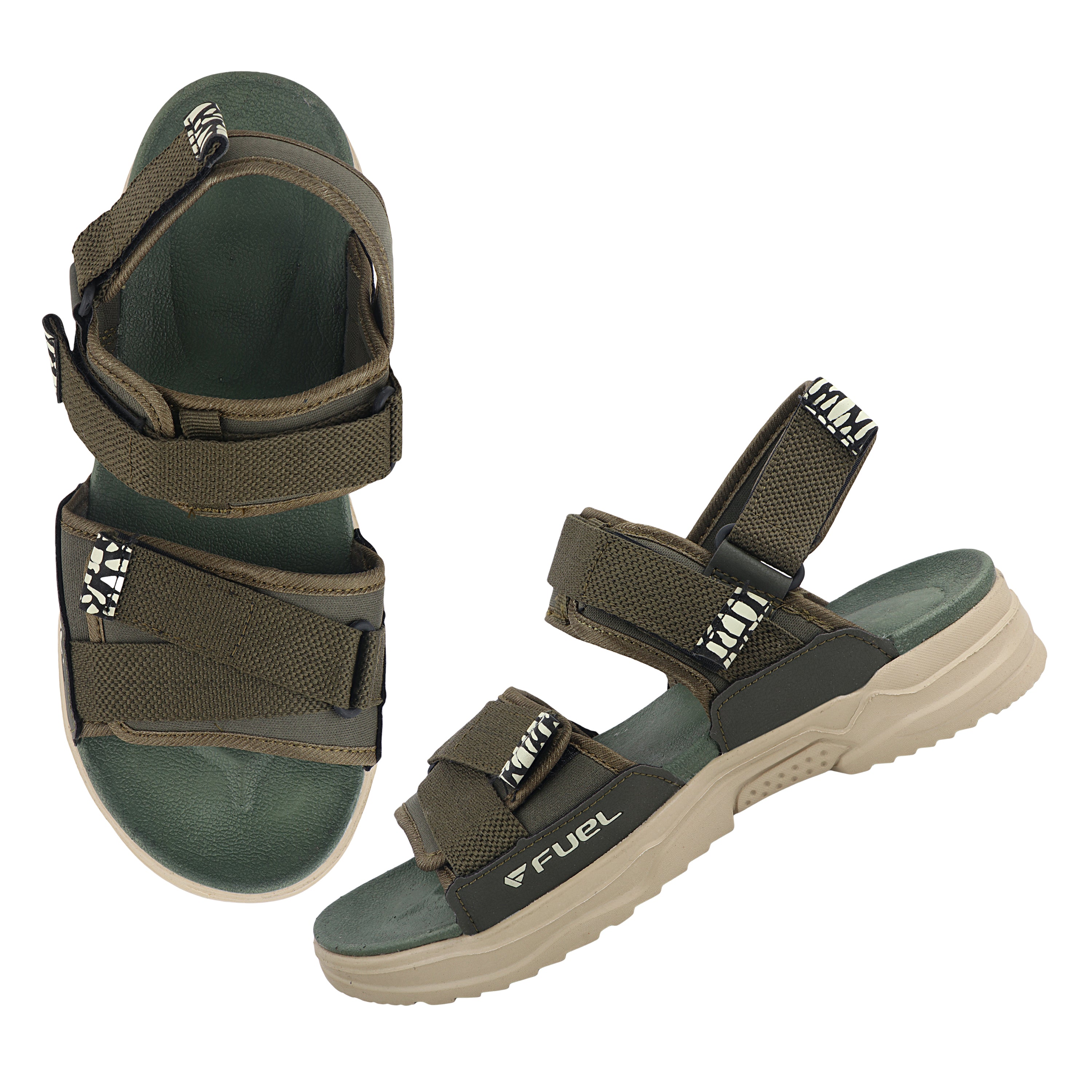 Fuel Combat-1 Sandal For Men's (BEIGE/OLIVE)